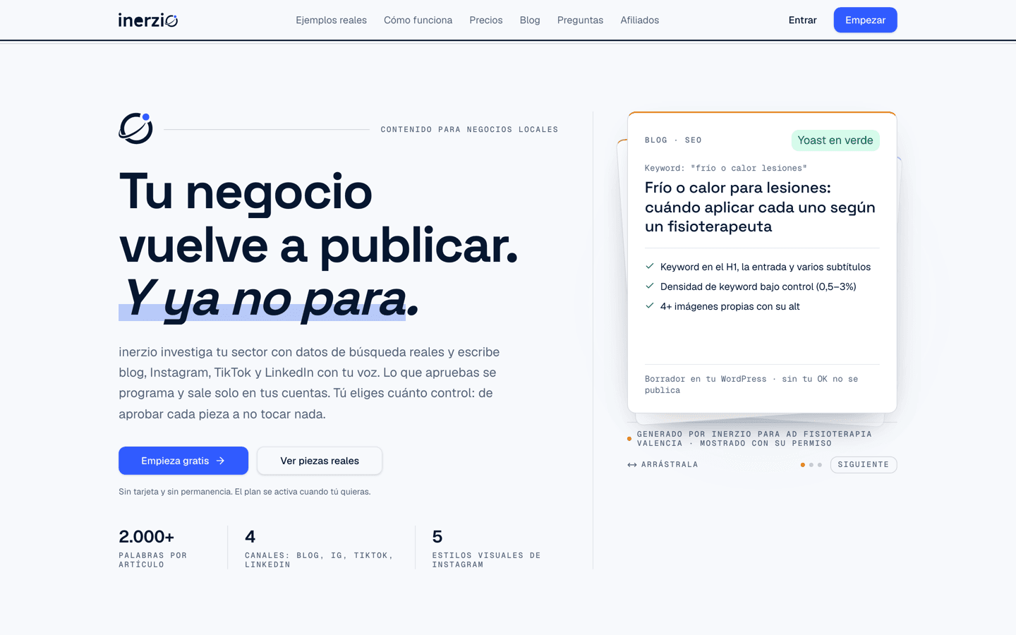 Captura de inerzio